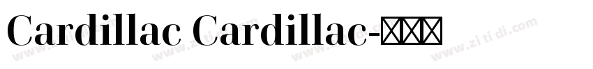Cardillac Cardillac字体转换